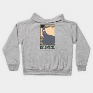 Die Flache Dancing Girl Retro Vintage Poster Kids Hoodie